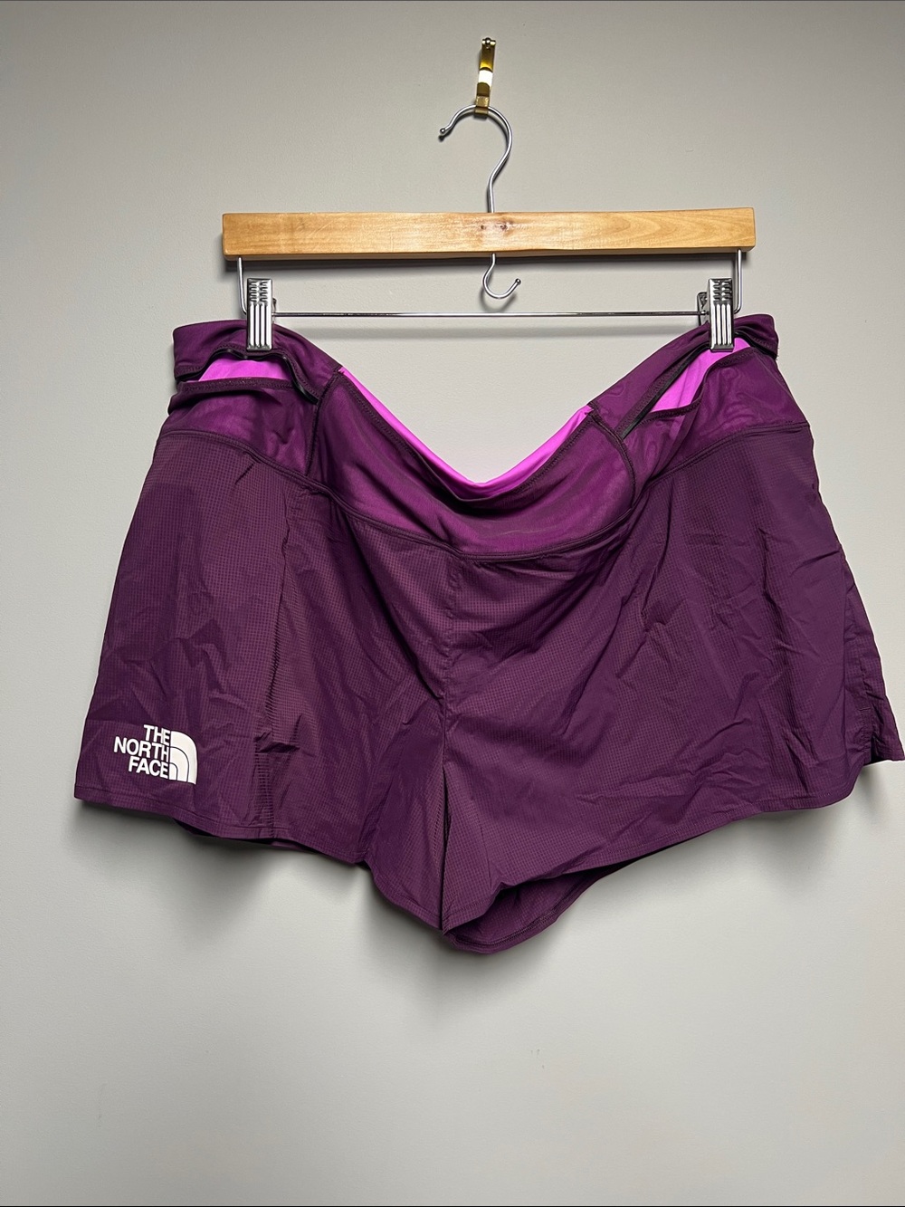 The North Face Women's Plum Athletic Shorts with Pink accents